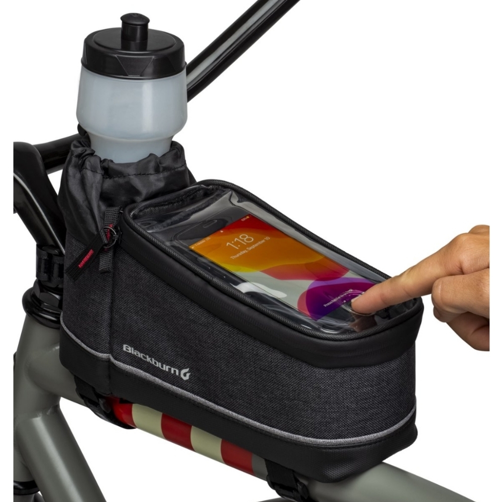 Blackburn Waterproof Tube Bag w Clear Phone Case & Adjustable Hydration Holder